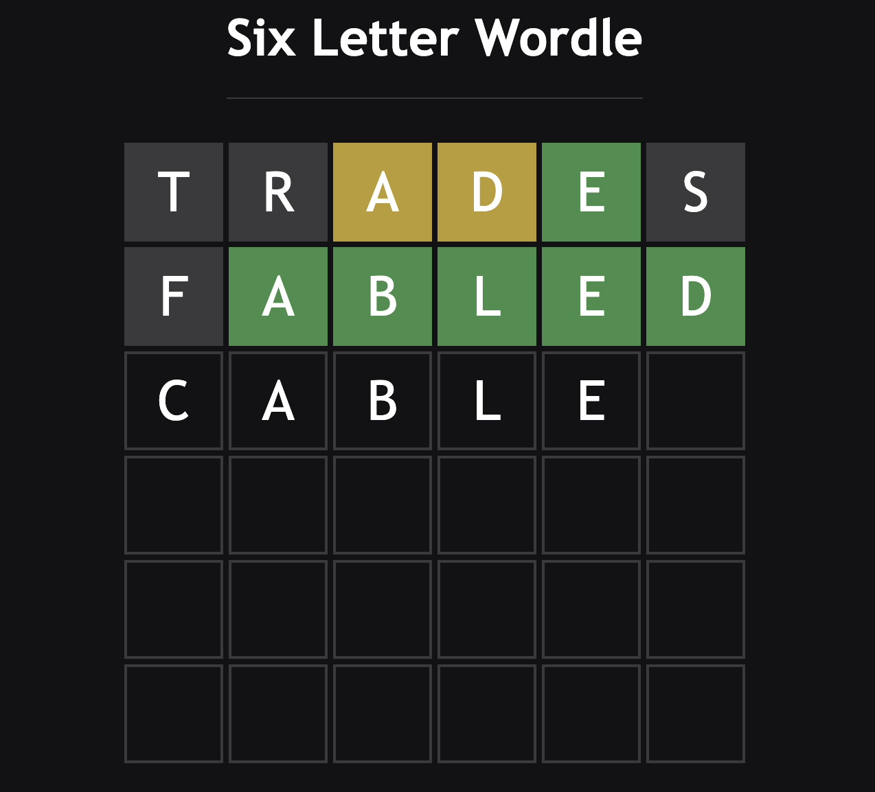 Six Letter Wordle Link